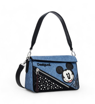 Desigual Borsa in denim blu con Topolino