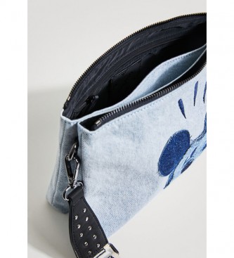 Desigual Mickey Denim Dortmund saco de ombro azul -27,2x5x17,5cm