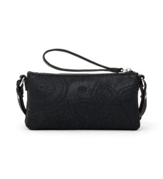 Desigual Tasche S gestickt schwarz