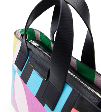 Desigual Mehrfarbige geometrische Shopper-Tasche
