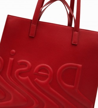 Desigual Bolso shopper grande logo rojo