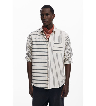 Desigual Camicia Jack a righe bianche