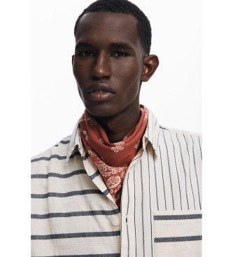 Desigual Shirt Jack striped white