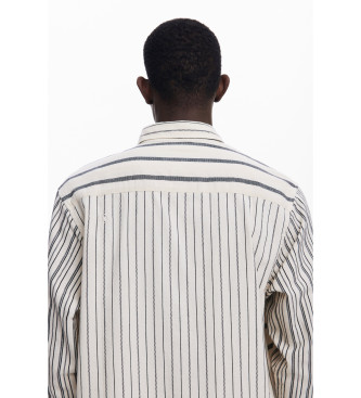 Desigual Shirt Jack striped white