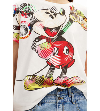 Desigual Kunstzinnig wit Mickey Mouse T-shirt