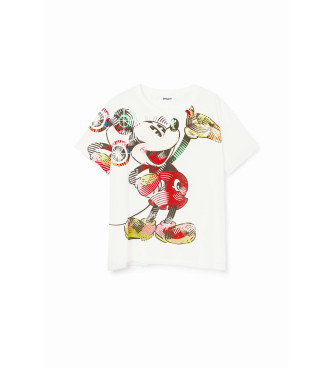 Desigual T-shirt blanc arty Mickey Mouse