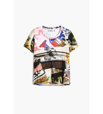 Desigual Multicolour collage print T-shirt