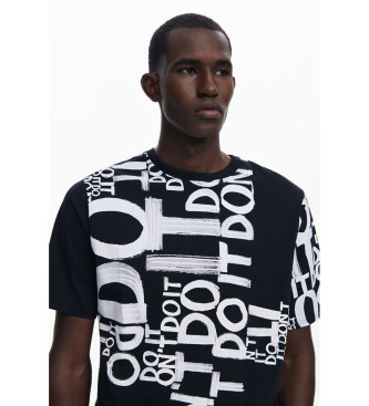 Desigual T-shirt black word print