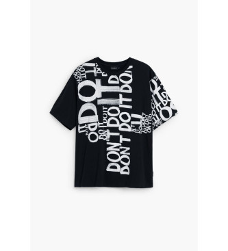 Desigual T-shirt nera con stampa di parole