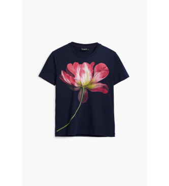 Desigual T-shirt groe blume blau