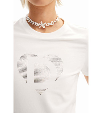 Desigual T-shirt with white strass logo