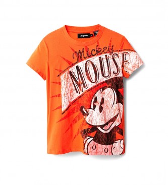 Desigual T-shirt arancione di Mickey Boom
