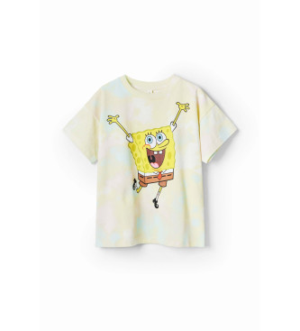 Desigual Camiseta SpongeBob tie-dye blanco