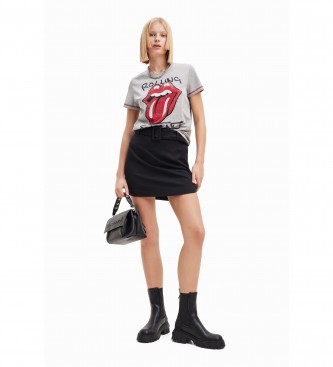 Desigual T-shirt cinzenta dos Rolling Stones cinzenta