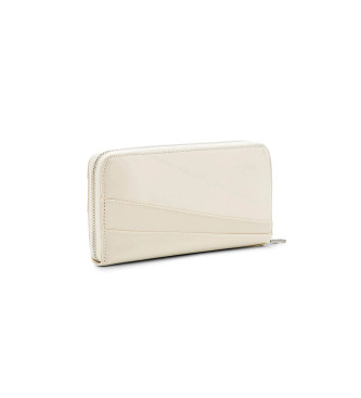 Desigual Off-white textured patch wallet