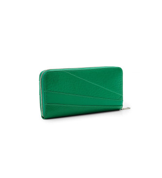 Desigual Zielony portfel z fakturą naszywki