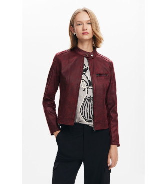 Desigual Maroon biker jacket