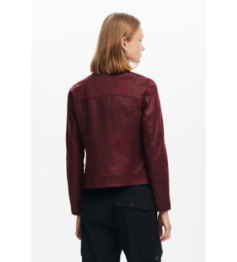 Desigual Maroon biker jacket