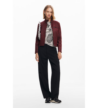 Desigual Maroon bikerjacka