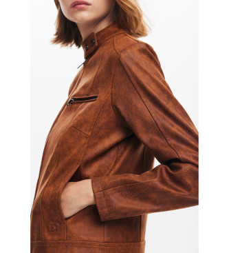 Desigual Brown biker jacket