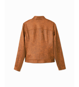 Desigual Brown biker jacket