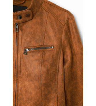 Desigual Brown biker jacket