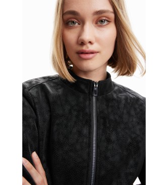 Desigual Black suede effect biker jacket