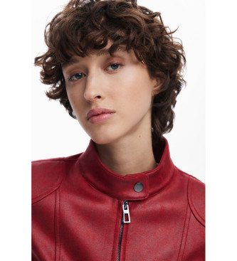 Desigual Mao collar jacket red