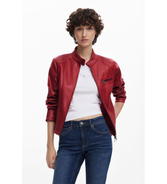 Desigual Mao collar jacket red