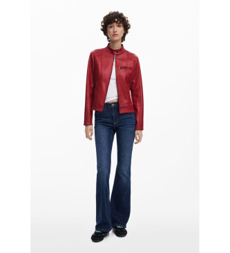 Desigual Mao collar jacket red