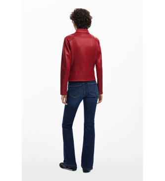 Desigual Mao collar jacket red