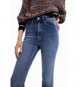 Desigual Flare cropped jeans blue