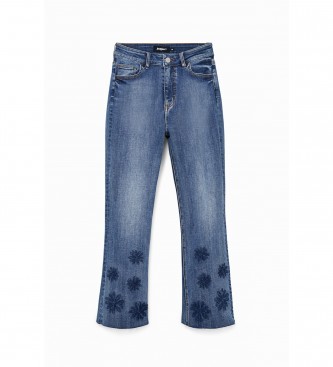 Desigual Jeans Flare cropped bleu