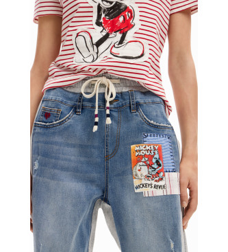 Desigual Jogger Jeans Mickey Mouse blauw