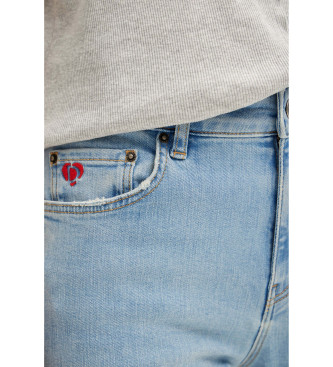 Desigual Slanke push-up jeans blauw