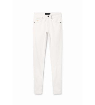 Desigual Jeans Slim push-up biały