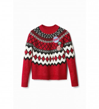Desigual Roter Rand-Pullover