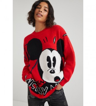 Desigual Pull rouge Mickey Mouse