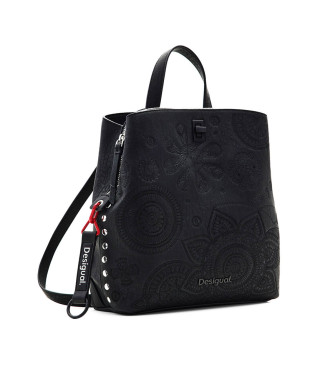 Desigual Black embroidered backpack
