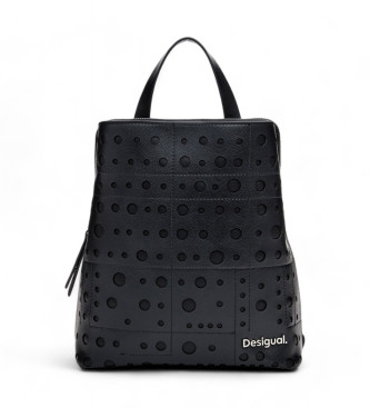 Desigual Sac a dos effet cuir cercles noirs Esdemarca Store mode chaussures et accessoires chaussures de grandes marques et chaussures de createurs