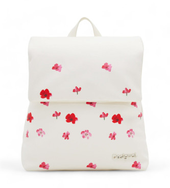 Desigual Plecak S pikowany w białe kwiaty