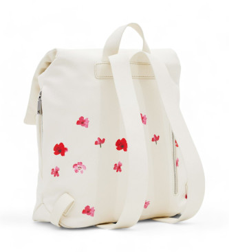 Desigual Plecak S pikowany w białe kwiaty