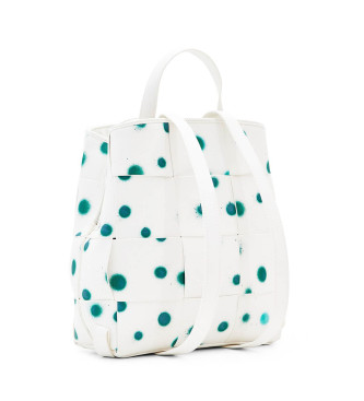 Desigual Braided backpack white drops