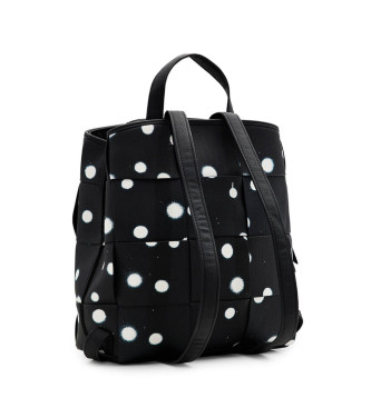 Desigual Braided backpack black drops