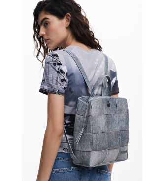 Desigual Geflochtener Rucksack Medium blau