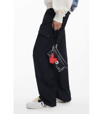 Desigual Mickey Mouse Geldbrse mit Nieten schwarz