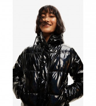 Desigual Kirkenes short quilted jacket iridescent black