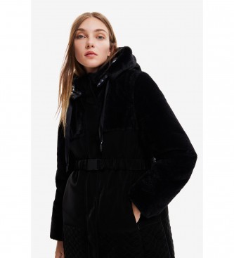 Desigual Sundsvall quilted coat black