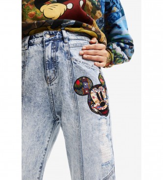 Desigual Jeans Patch Mickey blue wash