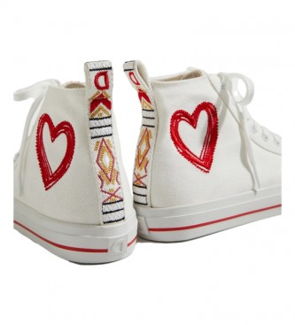 Desigual Zapatillas  sneaker con corazón blanco